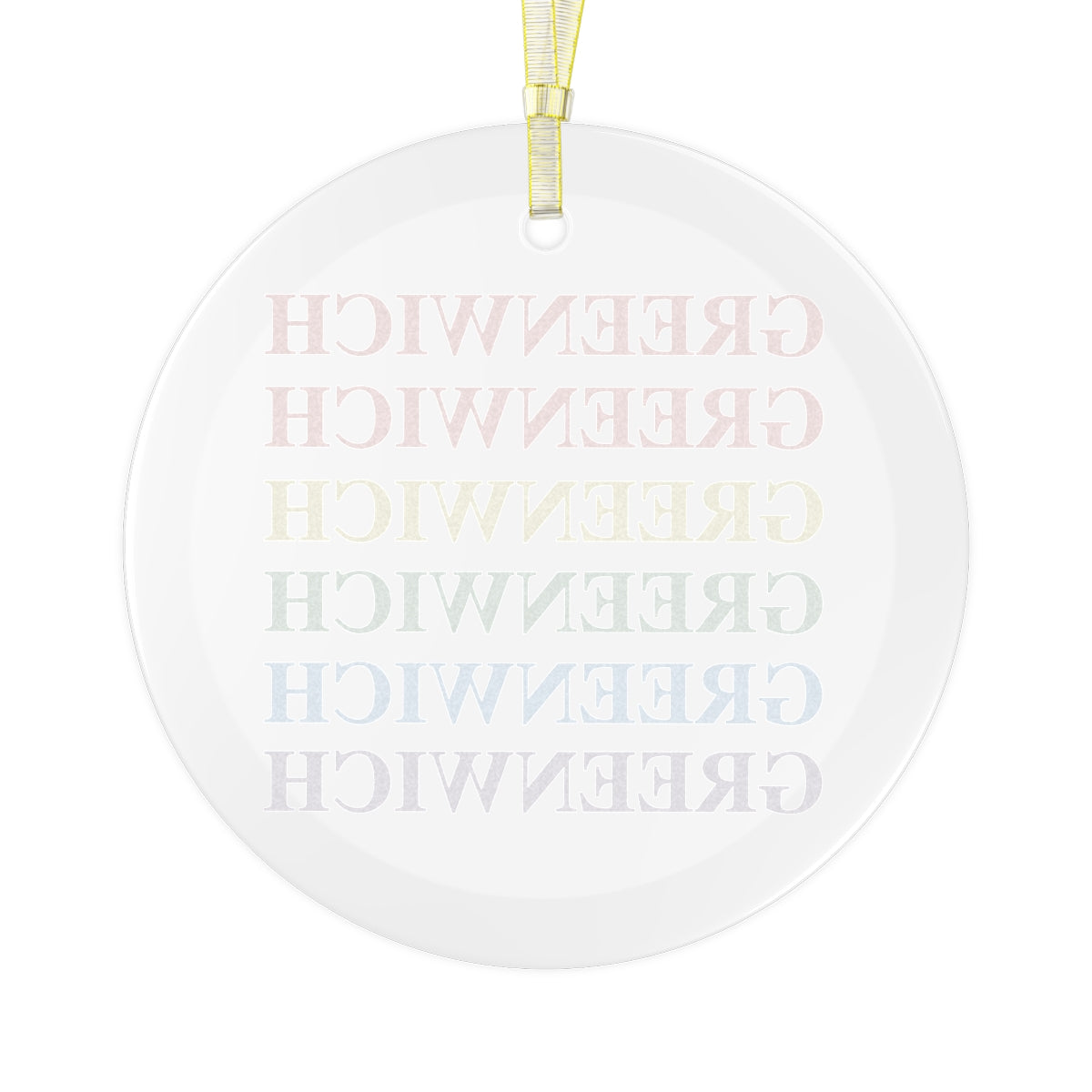 Greenwich Pride Glass Ornament