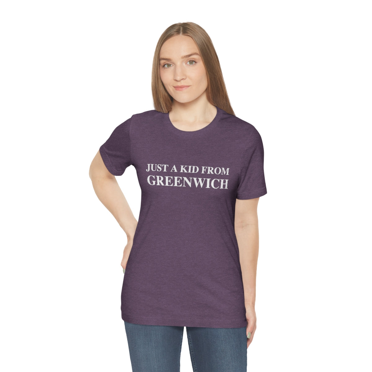 Just a kid from Greenwich Unisex Jersey Short Sleeve Tee