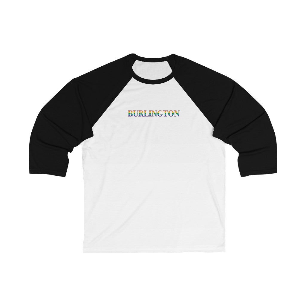 Burlington Rainbow Unisex 3\4 Sleeve Baseball Tee