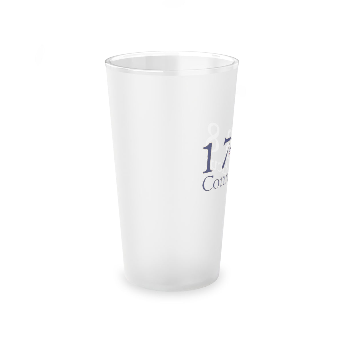 1788 Connecticut American Flag Frosted Pint Glass, 16oz