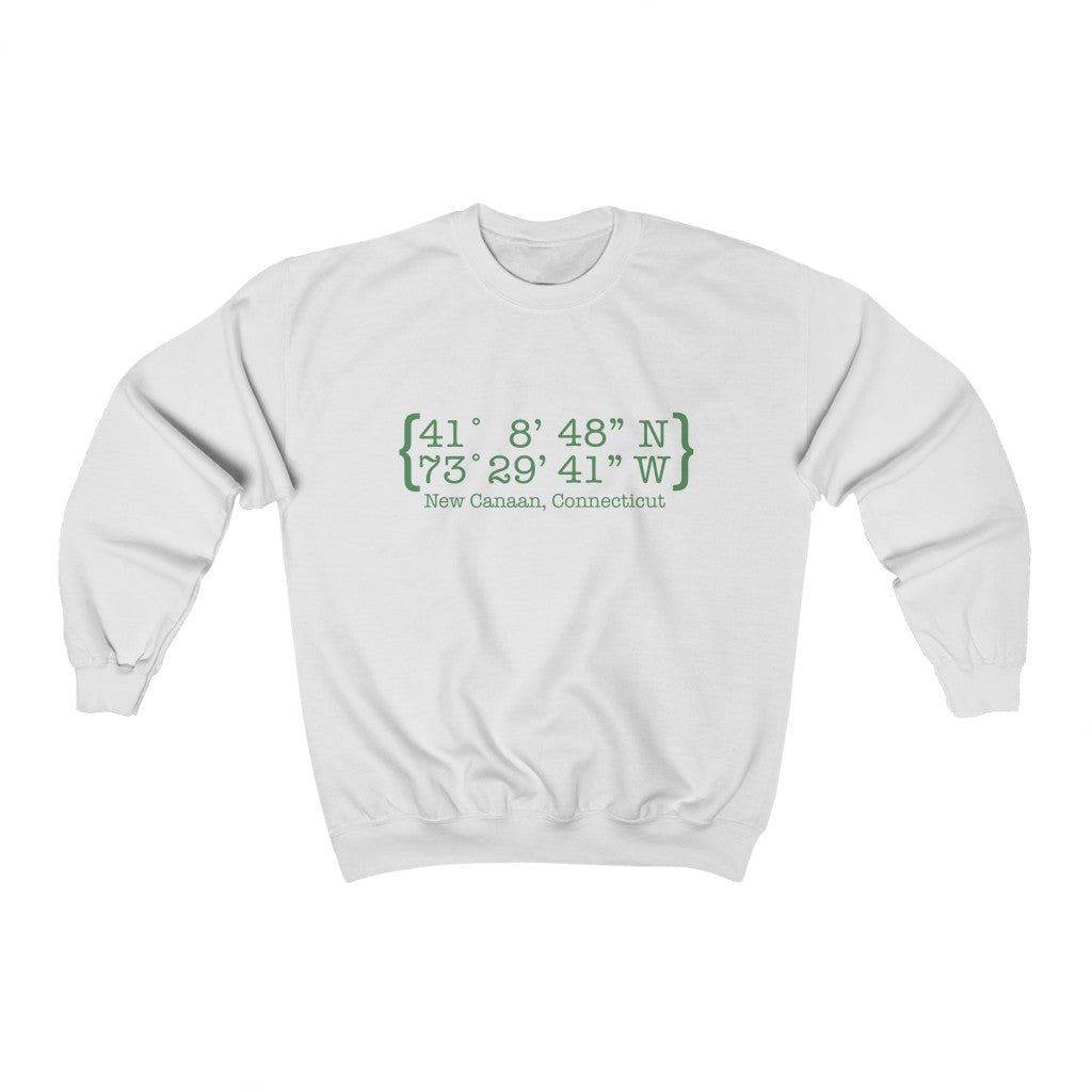  New Canaan Coordinates Unisex Heavy Blend Crewneck Sweatshirt  Does New Canaan, Connecticut always have a special place in your heart. The Coordinates collection marks the spot for the special place you have ties to.   Proceeds helps grow Finding New Canaan and Finding Connecticut's brand grow. 