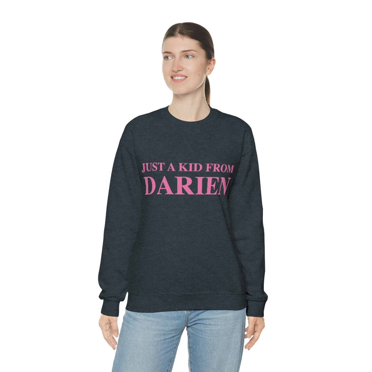 Just a kid from Darien Unisex Heavy Blend™ Crewneck Sweatshirt