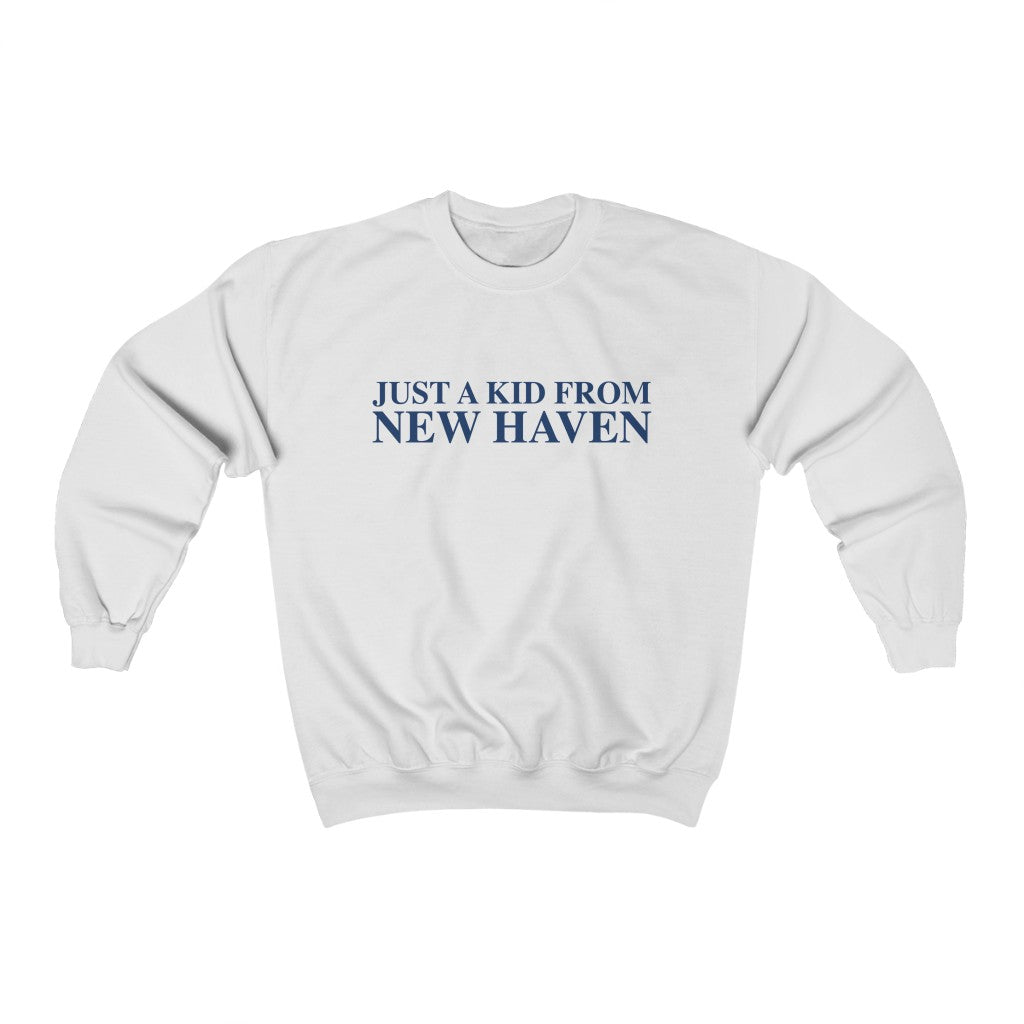 Just a kid from New Haven Unisex Heavy Blend Crewneck Sweatshirt