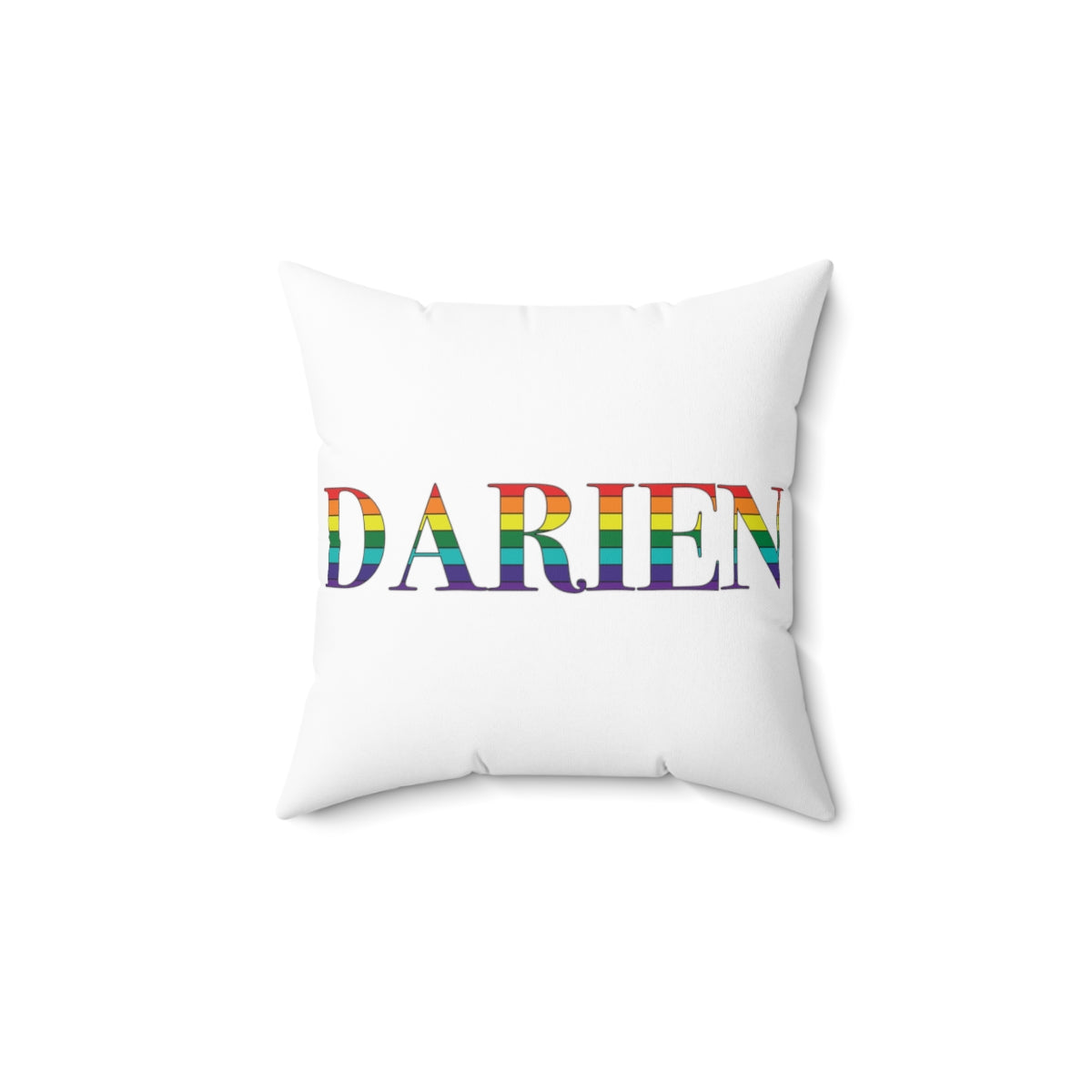 Darien Rainbow Spun Polyester Square Pillow