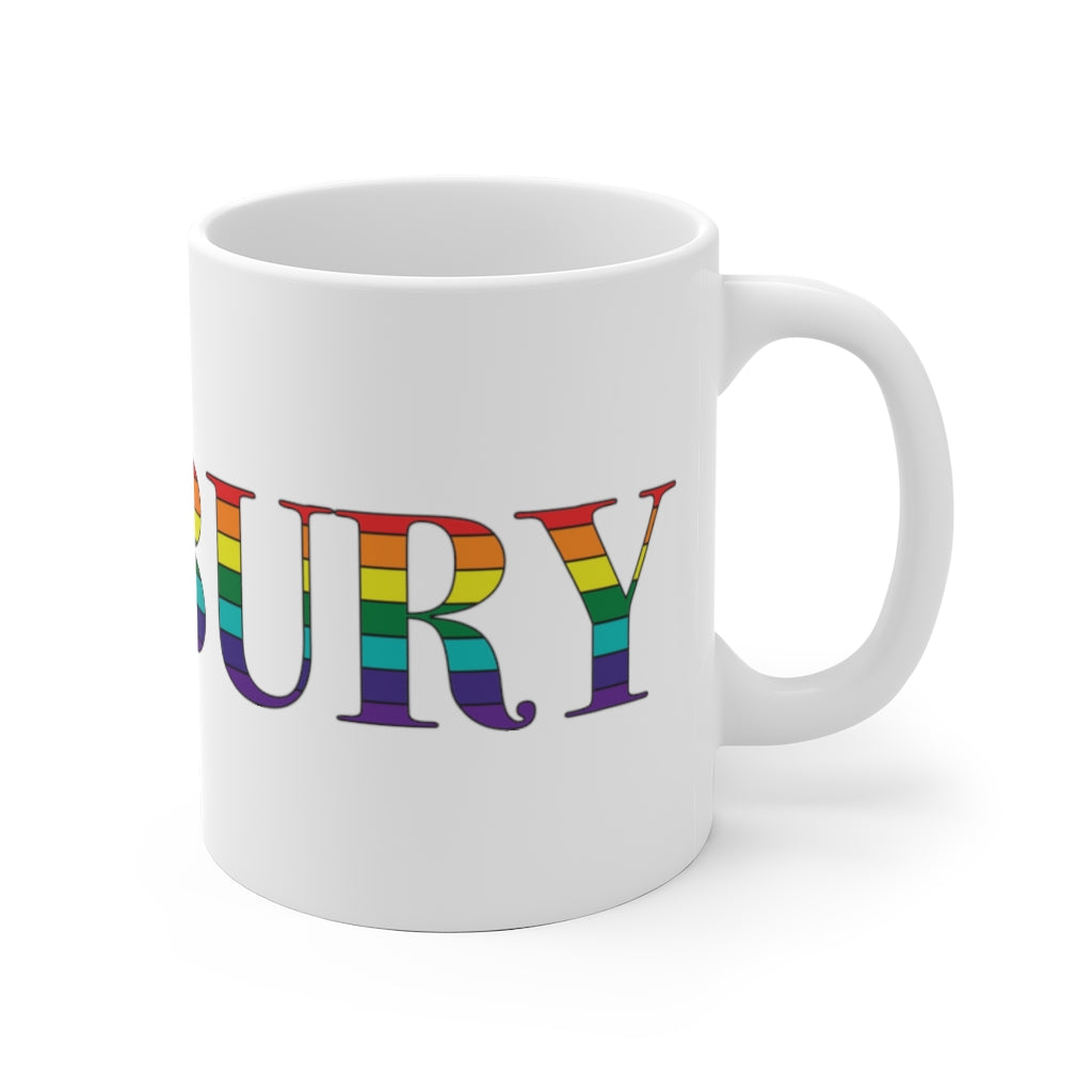 Danbury Rainbow White Ceramic Mug