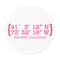 Stamford Coordinates Round Vinyl Stickers