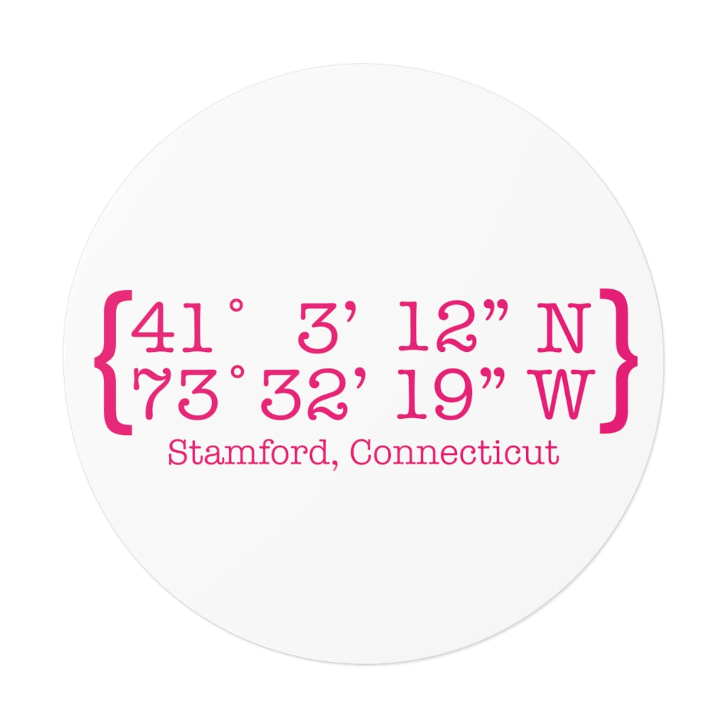 Stamford Coordinates Round Vinyl Stickers