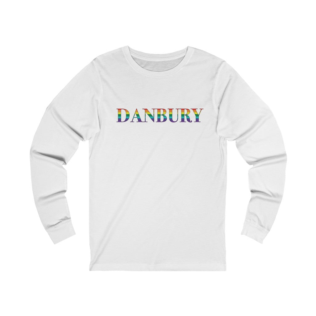 danbury rainbow long sleeve tee shirt, danbury pride