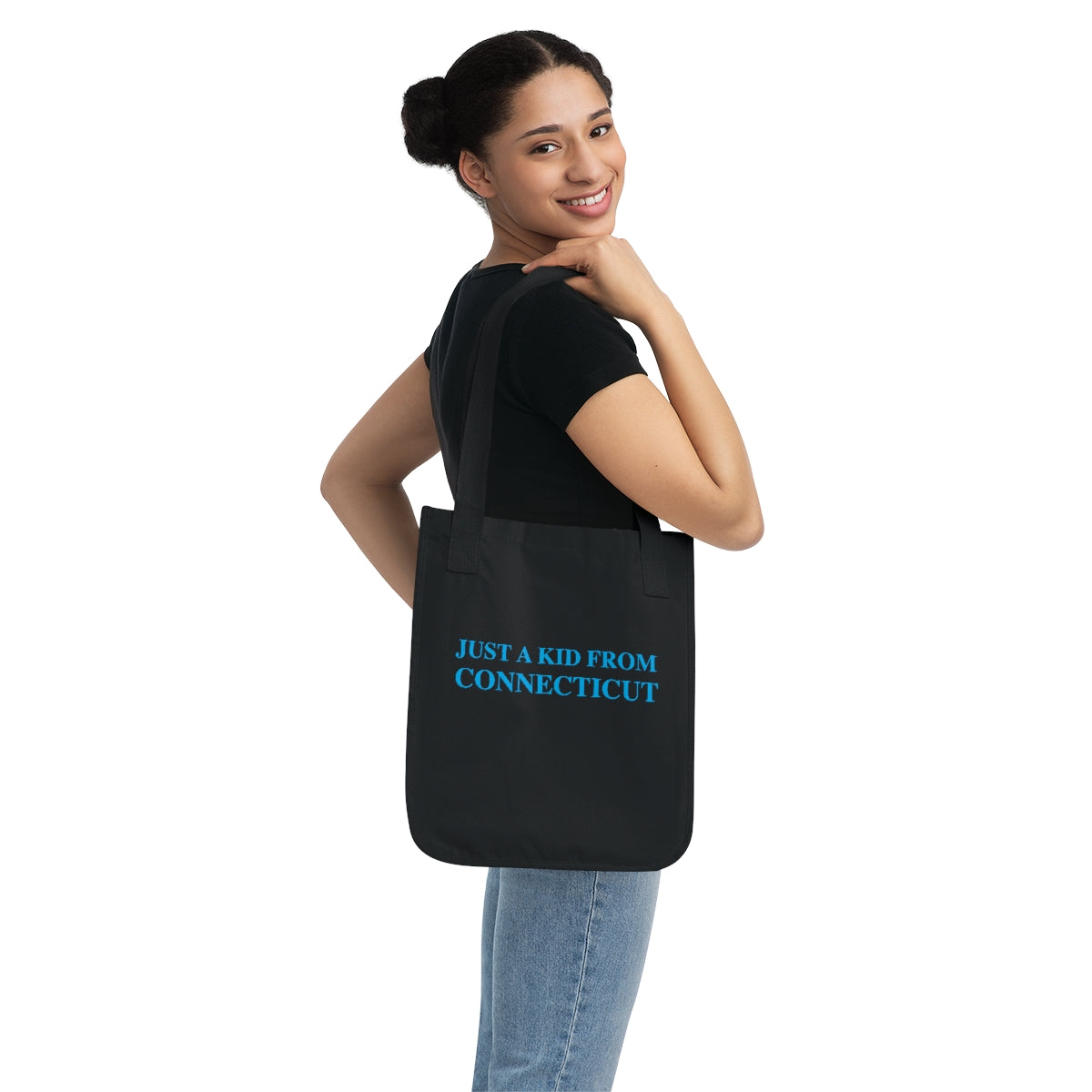 Just a Kid From Connecticut Organic Canvas Tote Bag