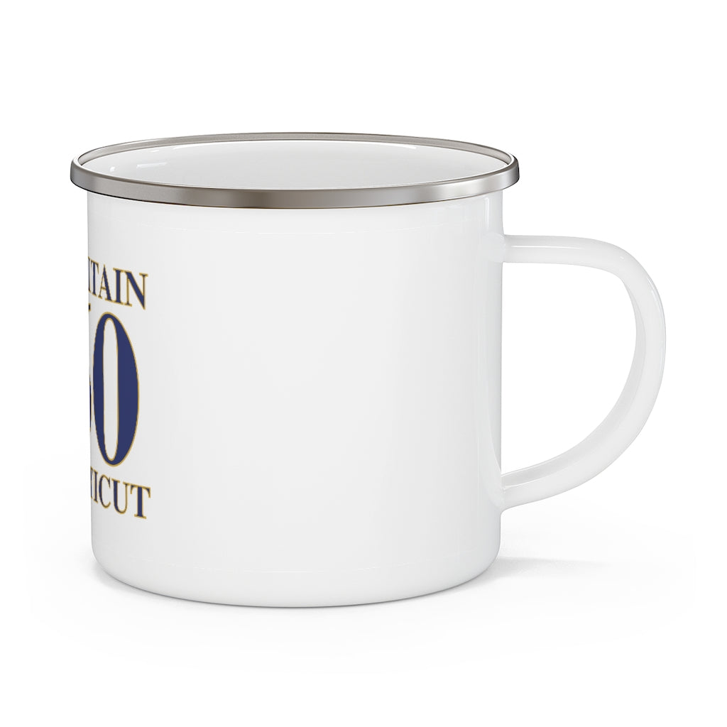 New Britain 860 Connecticut Enamel Camping Mug