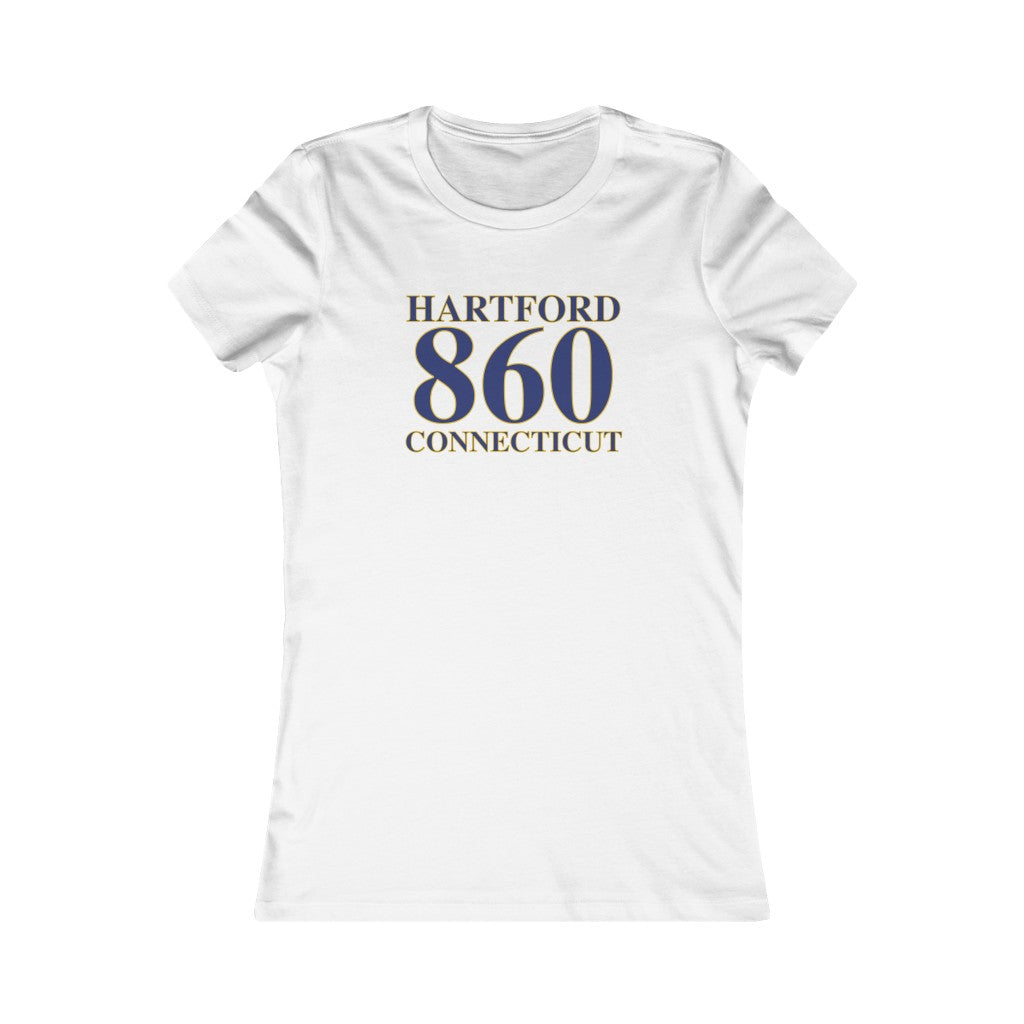 Hartford 860 Connecticut Women's Favorite Tee 860 Hartford Collection. Inspired by the Connecticut flag and the 860! Show off for your pride for Connecticut and Hartford!   Proceeds of this collection go to help build Finding Connecticut’s website and brand. • Free USA shipping   Click here to go to our home page 