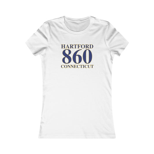 Hartford 860 Connecticut Women's Favorite Tee 860 Hartford Collection. Inspired by the Connecticut flag and the 860! Show off for your pride for Connecticut and Hartford!   Proceeds of this collection go to help build Finding Connecticut’s website and brand. • Free USA shipping   Click here to go to our home page 