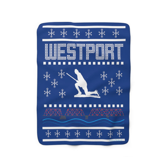 westport ct / connecticut ugly christmas sweater blanket 