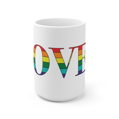 Dover Rainbow White Ceramic Mug