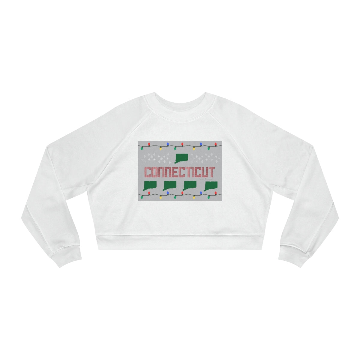 connecticut ugly holiday womens sweatshirt