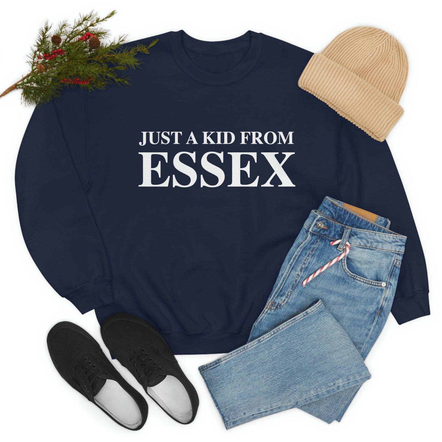 Just a kid from Essex Unisex Heavy Blend™ Crewneck Sweatshirt