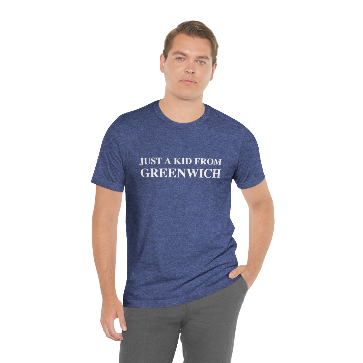 Just a kid from Greenwich Unisex Jersey Short Sleeve Tee