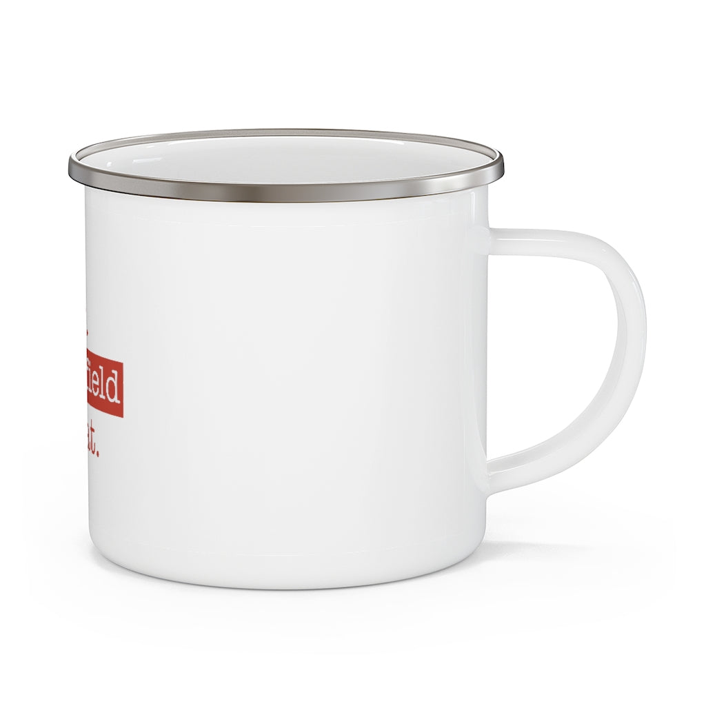 Eat. Sleep. Ridgefield. Repeat. Enamel Camping Mug