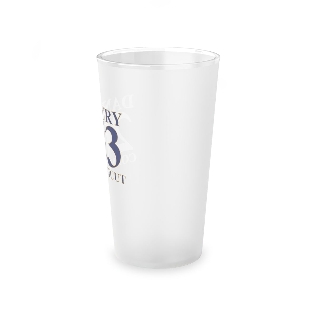 Danbury 203 Connecticut Frosted Pint Glass, 16oz