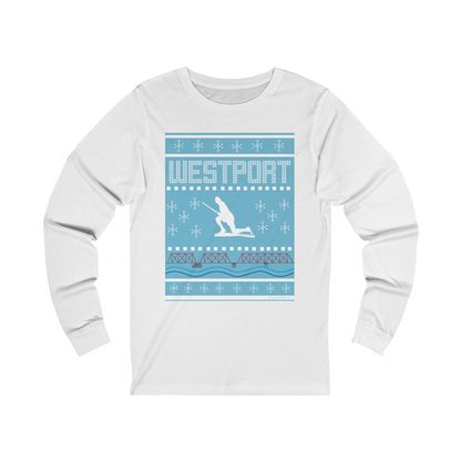 westport ct / connecticut ugly christmas sweater unisex long sleeve tee shirt 