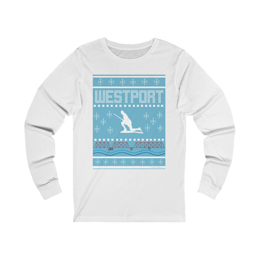 westport ct / connecticut ugly christmas sweater unisex long sleeve tee shirt 