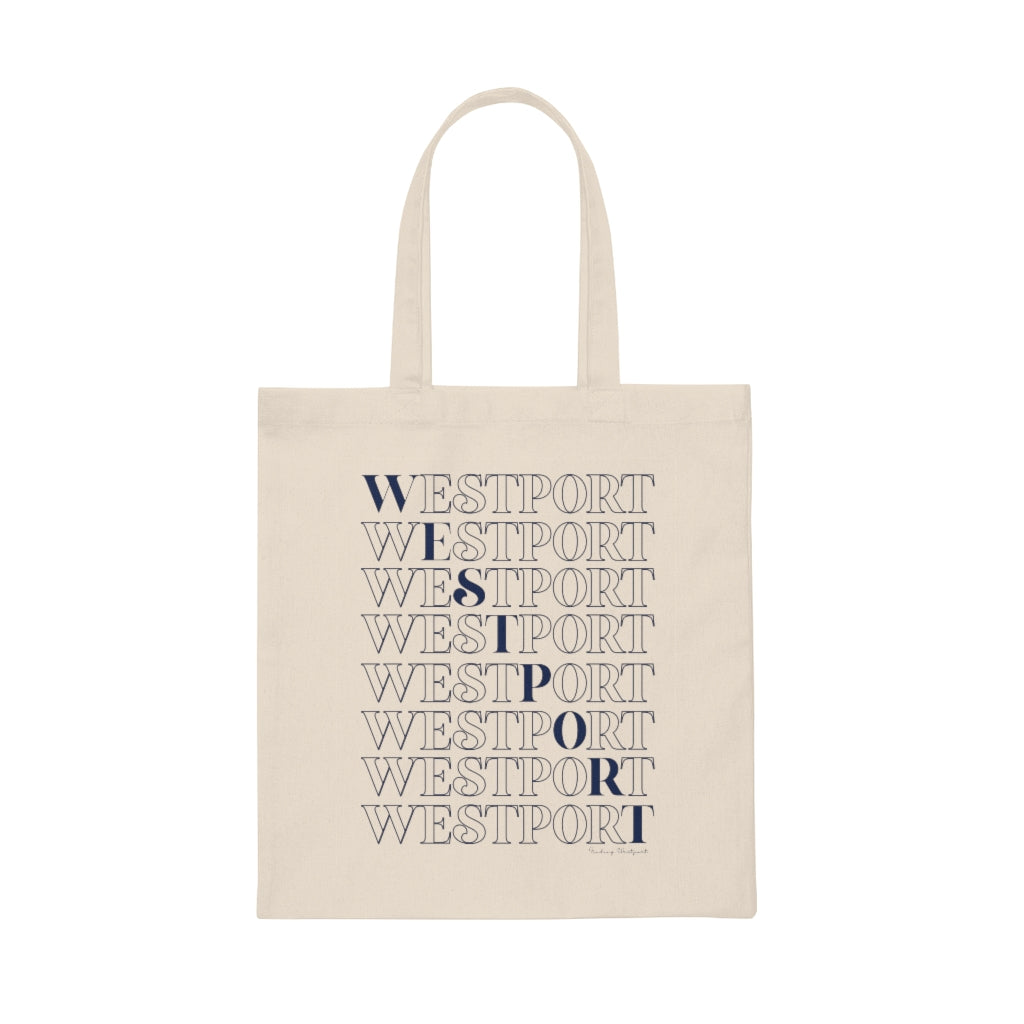 westport on repeat tote bag