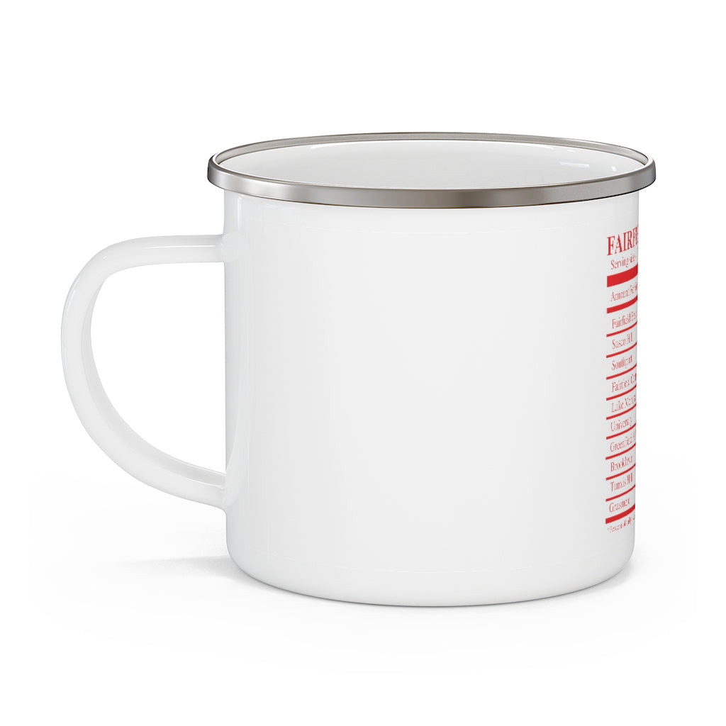 Fairfield Facts Enamel Camping Mug