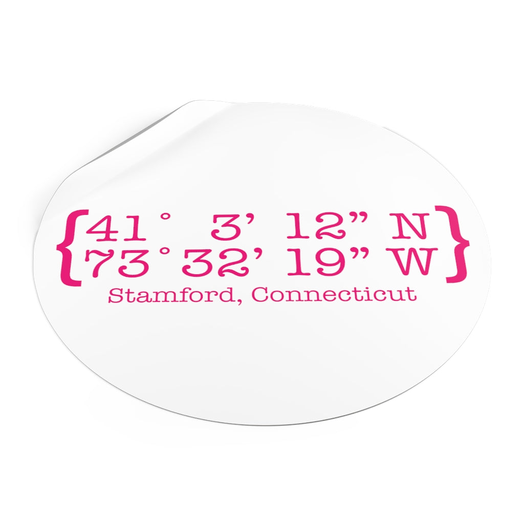 Stamford Coordinates Round Vinyl Stickers