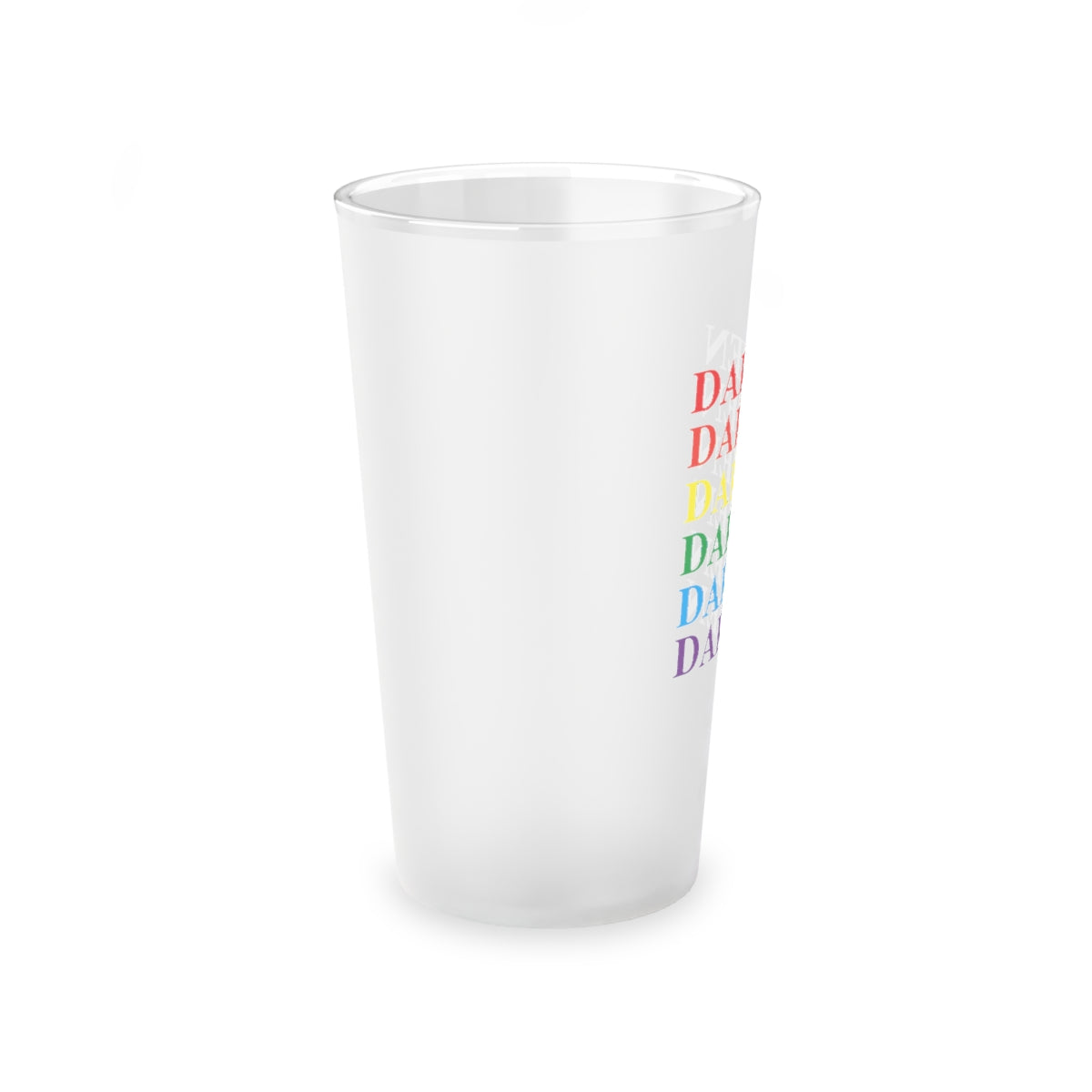 Darien Pride Frosted Pint Glass, 16oz