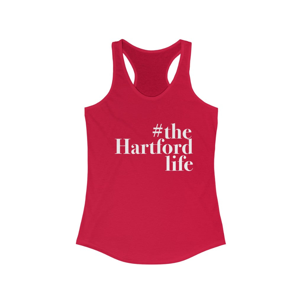  #thehartfordlife Women's Ideal Racerback Tank  Proceeds help grow Finding Connecticut's website and brand.   Click here to go back to our home page. 