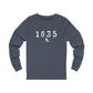 1835 Westport - White Unisex Jersey Long Sleeve Tee