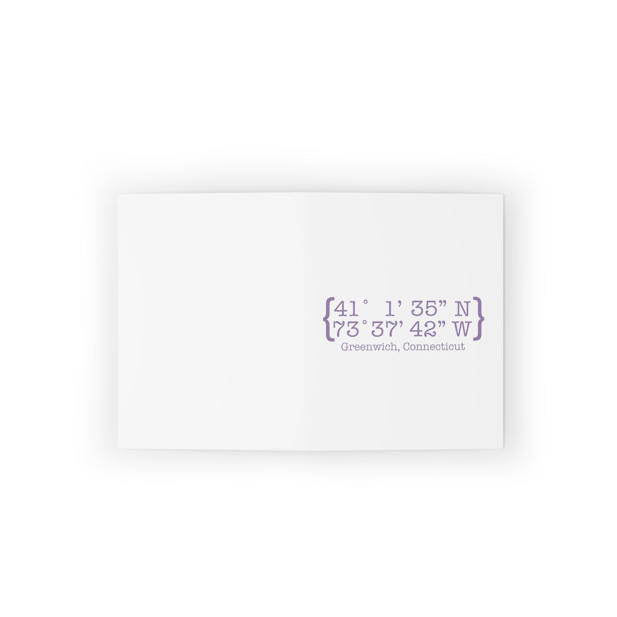 Greenwich Coordinates Greeting Cards (8, 16, and 24 pcs)