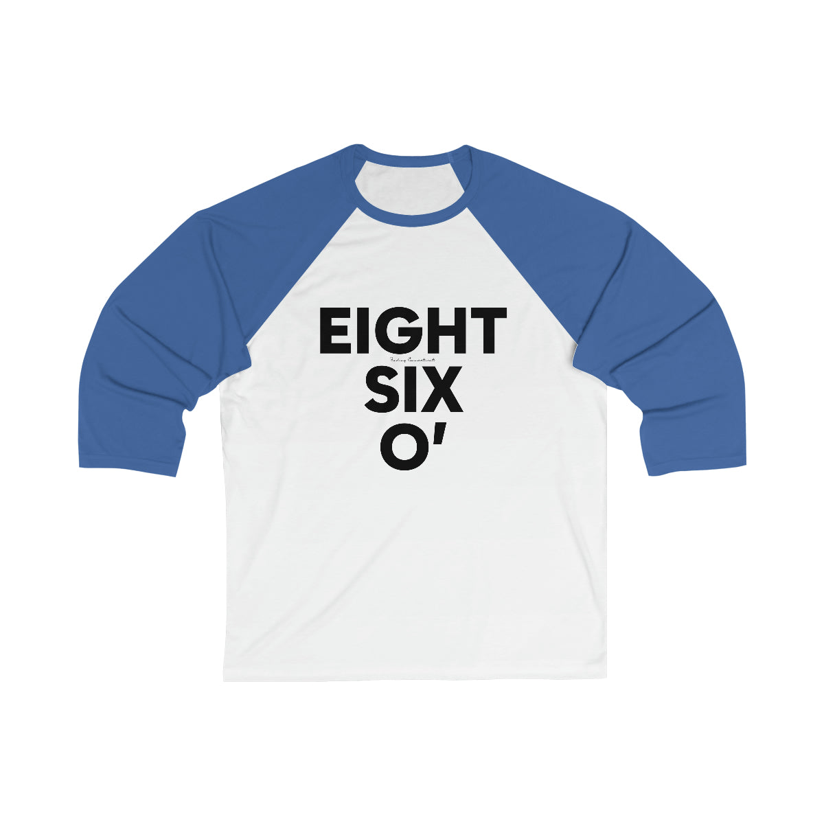 Eight Six O' Unisex 3\4 Sleeve Baseball Tee