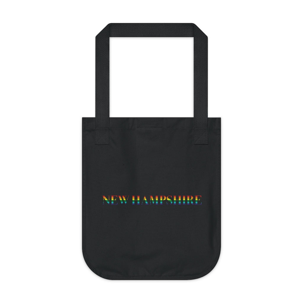 New Hampshire Rainbow Organic Canvas Tote Bag