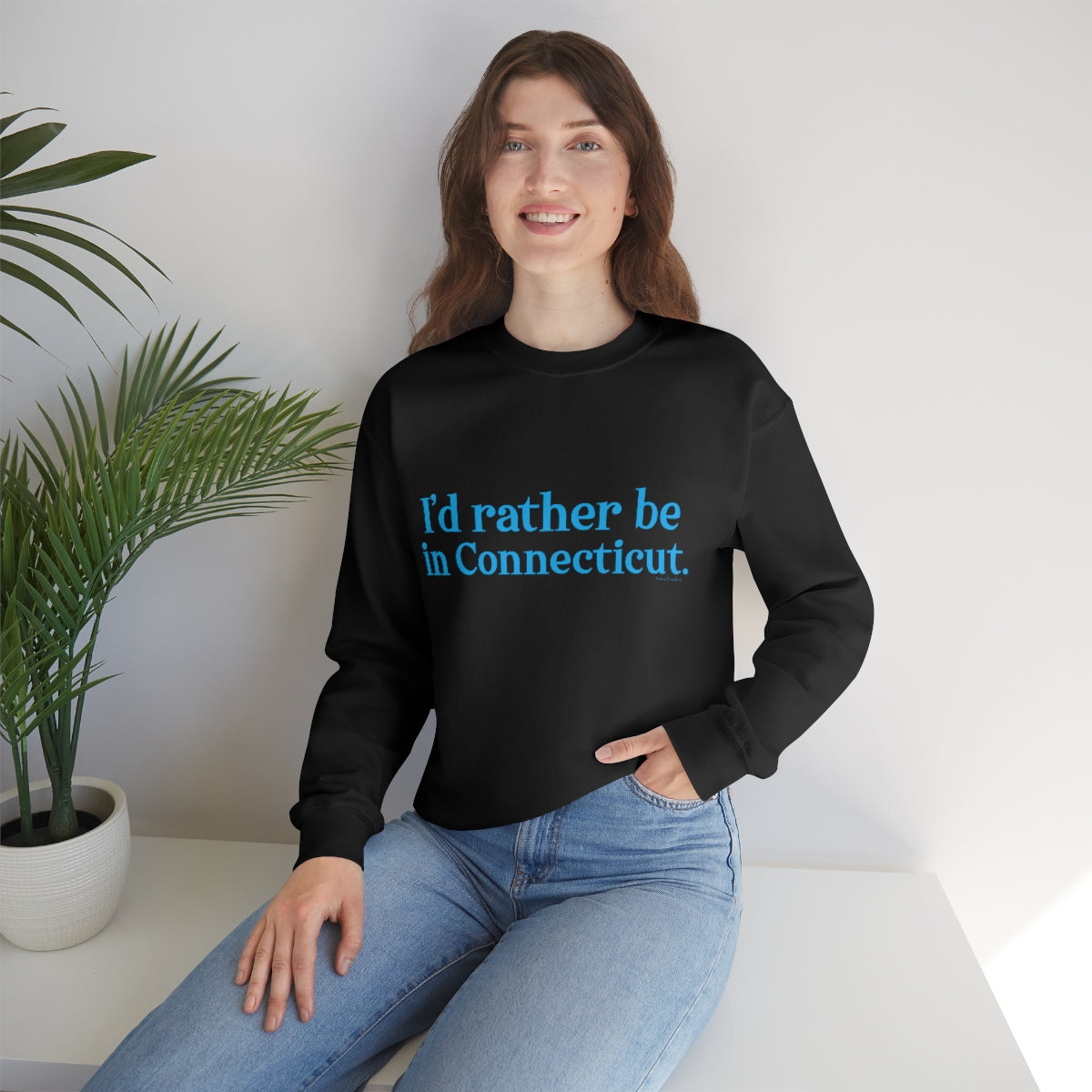 I'd rather be in Connecticut. Unisex Heavy Blend™ Crewneck Sweatshirt