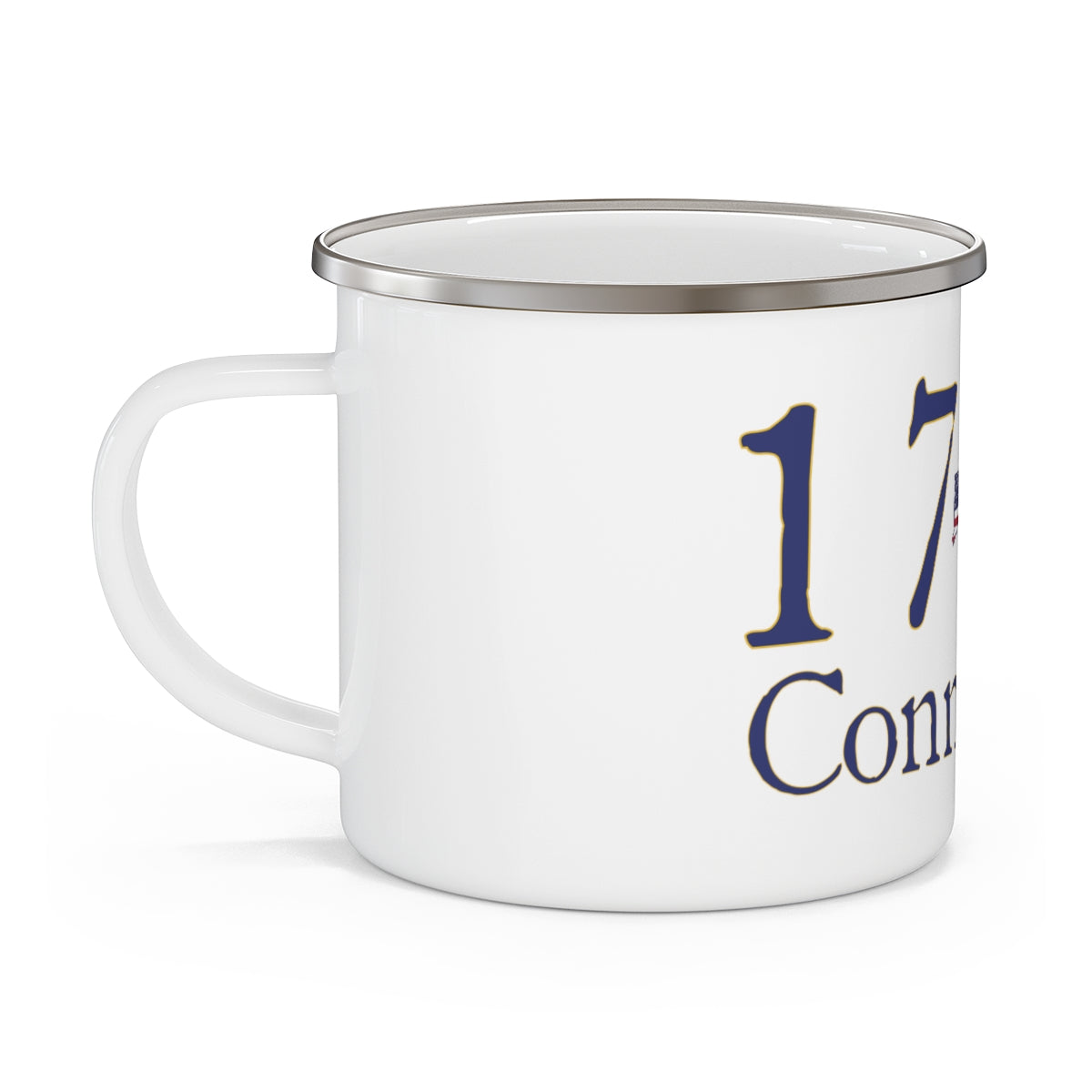 1788 Connecticut American Flag Enamel Camping Mug