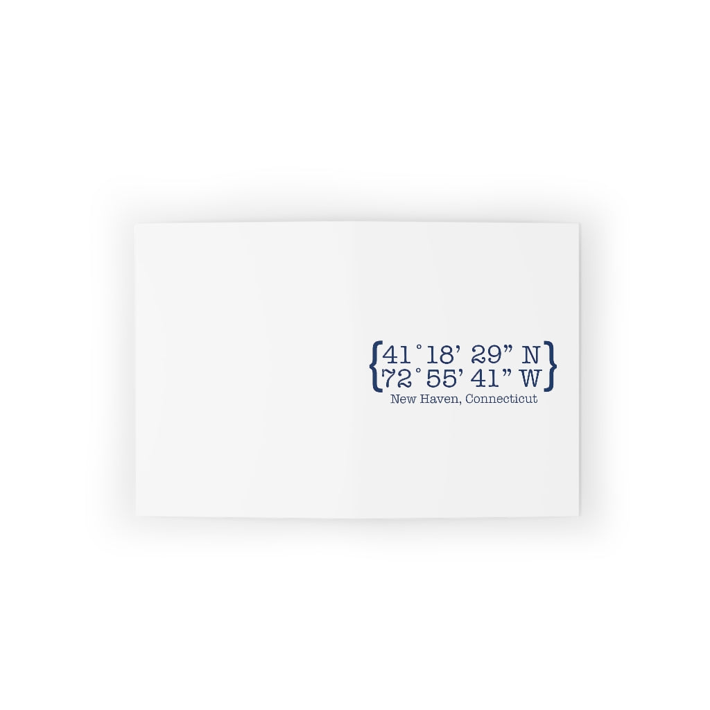 New Haven Coordinates Greeting Cards