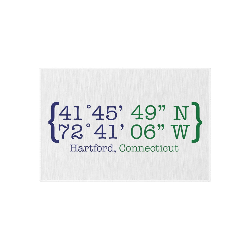 Hartford Coordinates Outdoor Rug  Proceeds help grow Finding Connecticut's website and brand.   Click here to return to our home page.