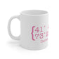 Darien Coordinates White Ceramic Mug
