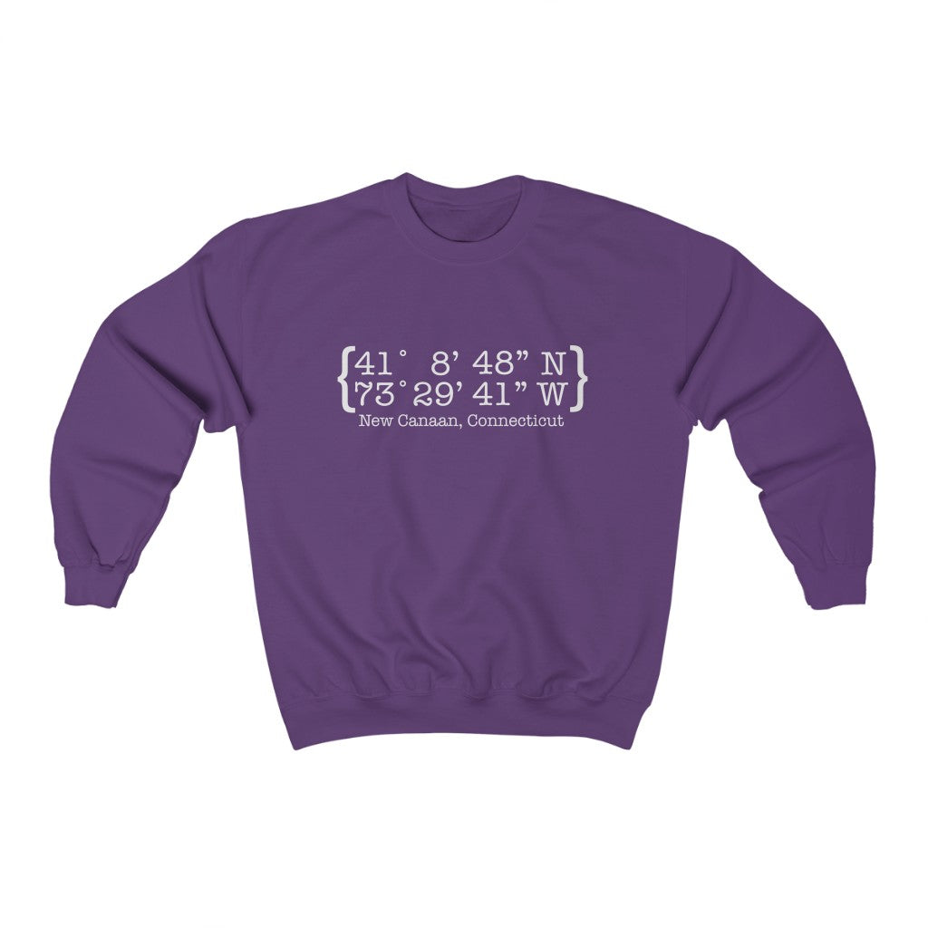  New Canaan Coordinates Unisex Heavy Blend Crewneck Sweatshirt  Does New Canaan, Connecticut always have a special place in your heart. The Coordinates collection marks the spot for the special place you have ties to.   Proceeds helps grow Finding New Canaan and Finding Connecticut's brand grow. 