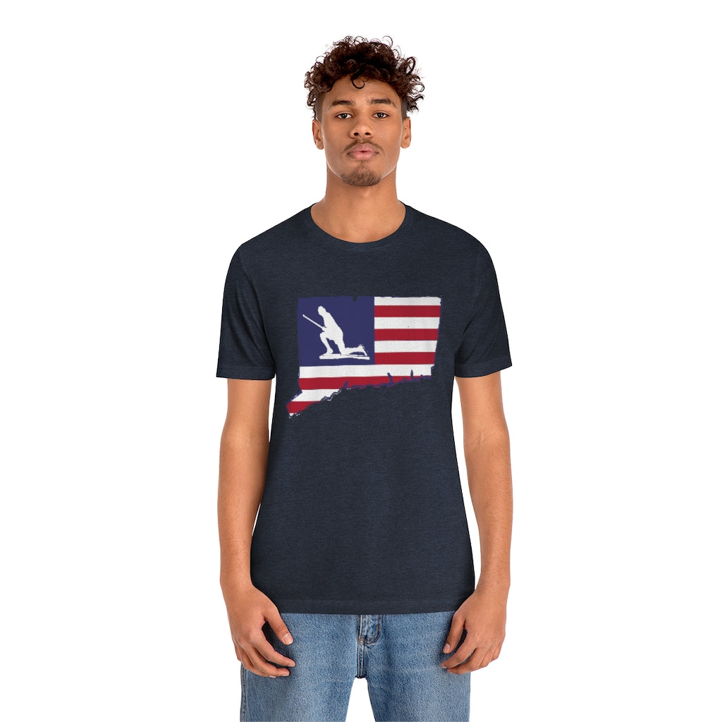 Minuteman Connecticut Flag Unisex Jersey Short Sleeve Tee