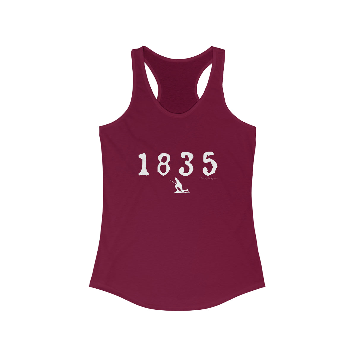 1835 Westport - White Women's Ideal Racerback Tank