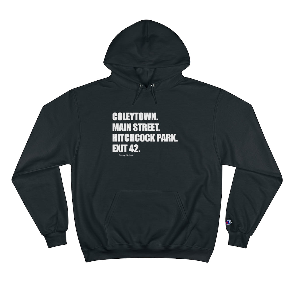 Coleytown. Main Street. Hitchcock Park. Exit 42. Unisex Sponge Fleece Pullover Hoodie  How do you say Westport without saying Westport? Westport, Connecticut is filled with unique aspects. Each providing different elements that make up the town from historic to modern traditions.   Proceeds of this collection goes to help build Finding Westport and Finding Connecticut's  brands. 