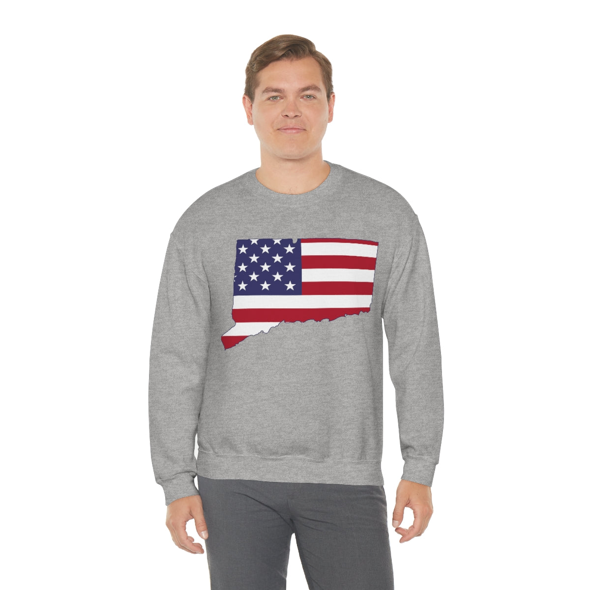 Connecticut American Flag Unisex Heavy Blend™ Crewneck Sweatshirt