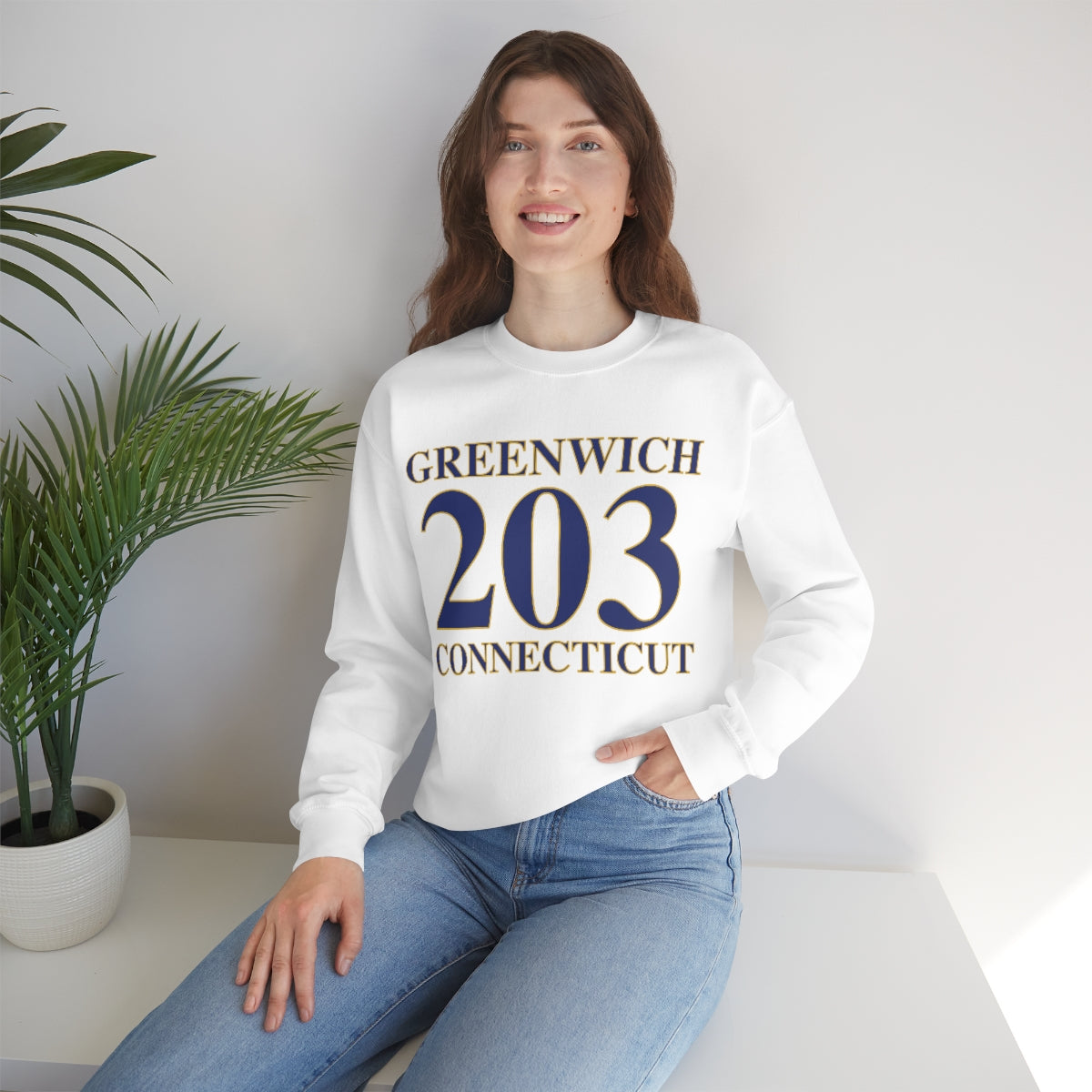 Greenwich 203 Connecticut Unisex Heavy Blend™ Crewneck Sweatshirt