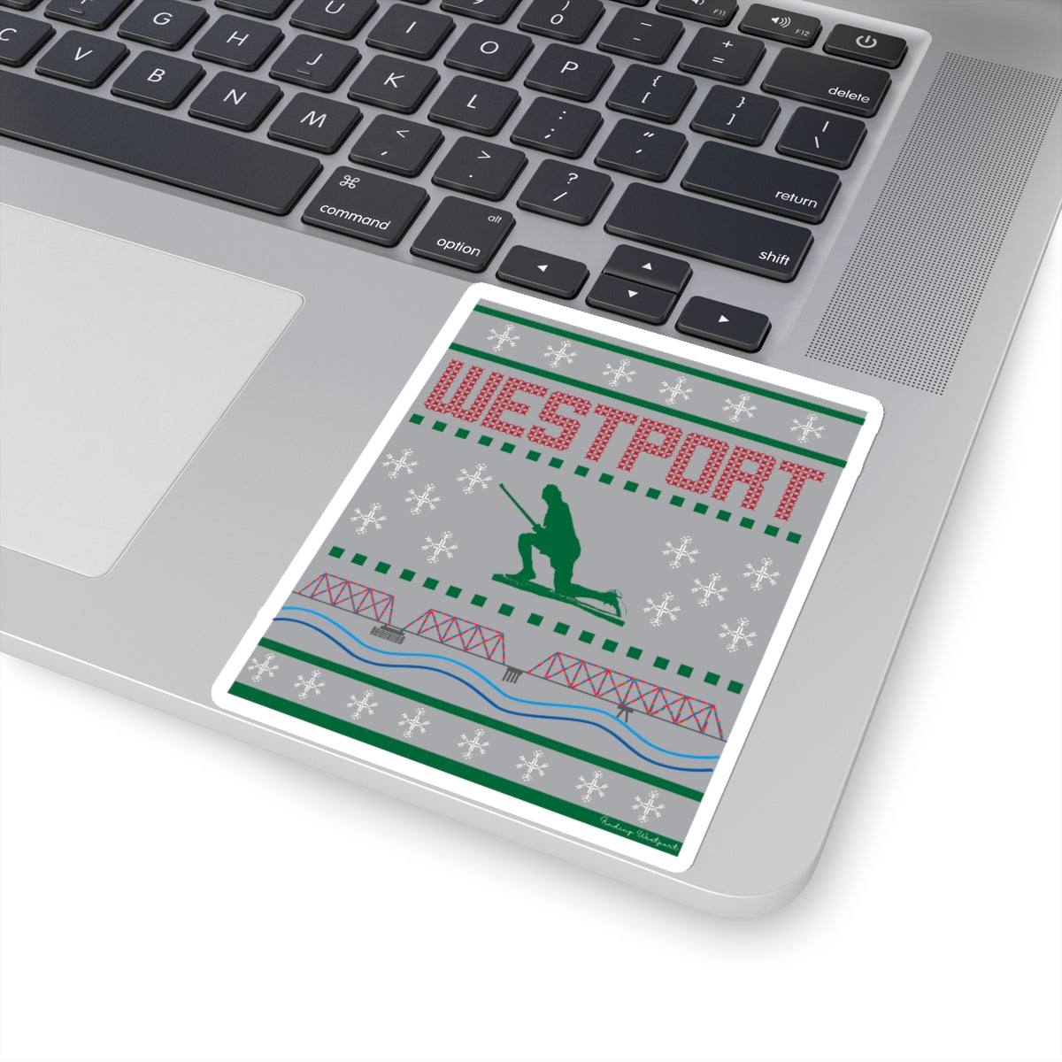 Westport Ugly Holiday Green - Red  Kiss-Cut Stickers