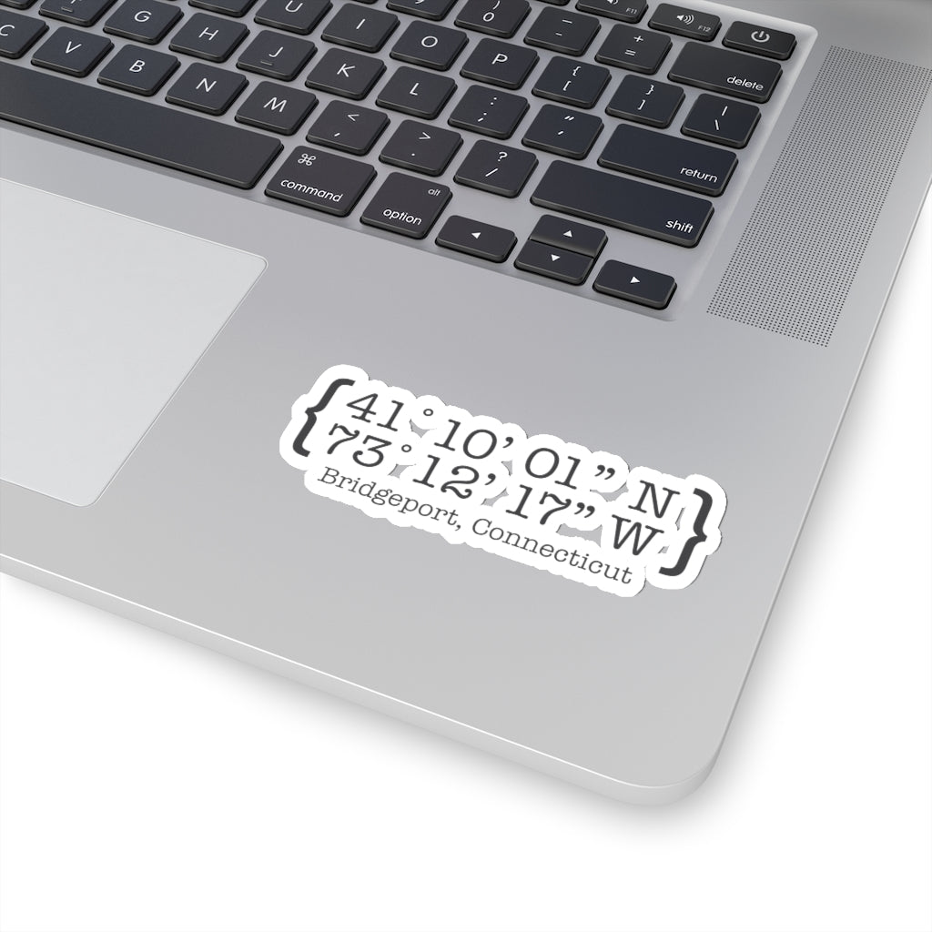 Bridgeport Coordinates Kiss-Cut Stickers