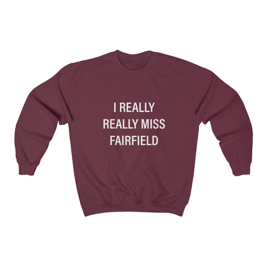 I really really miss Fairfield connecticut sweatshirt