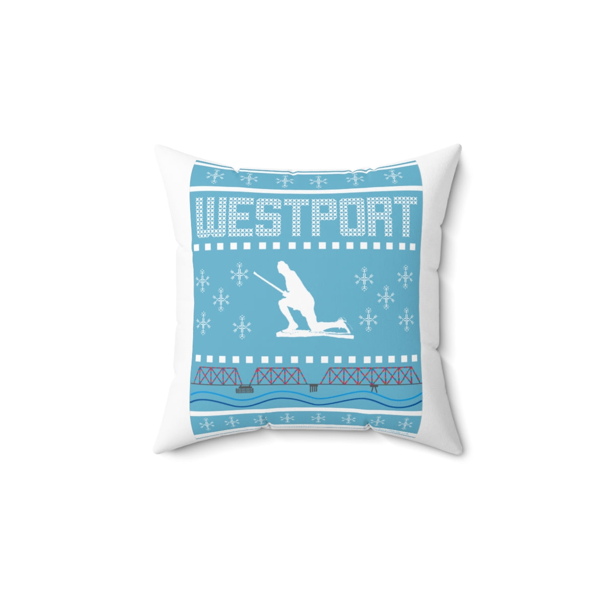 Westport Ugly Holiday Spun Polyester Square Pillow