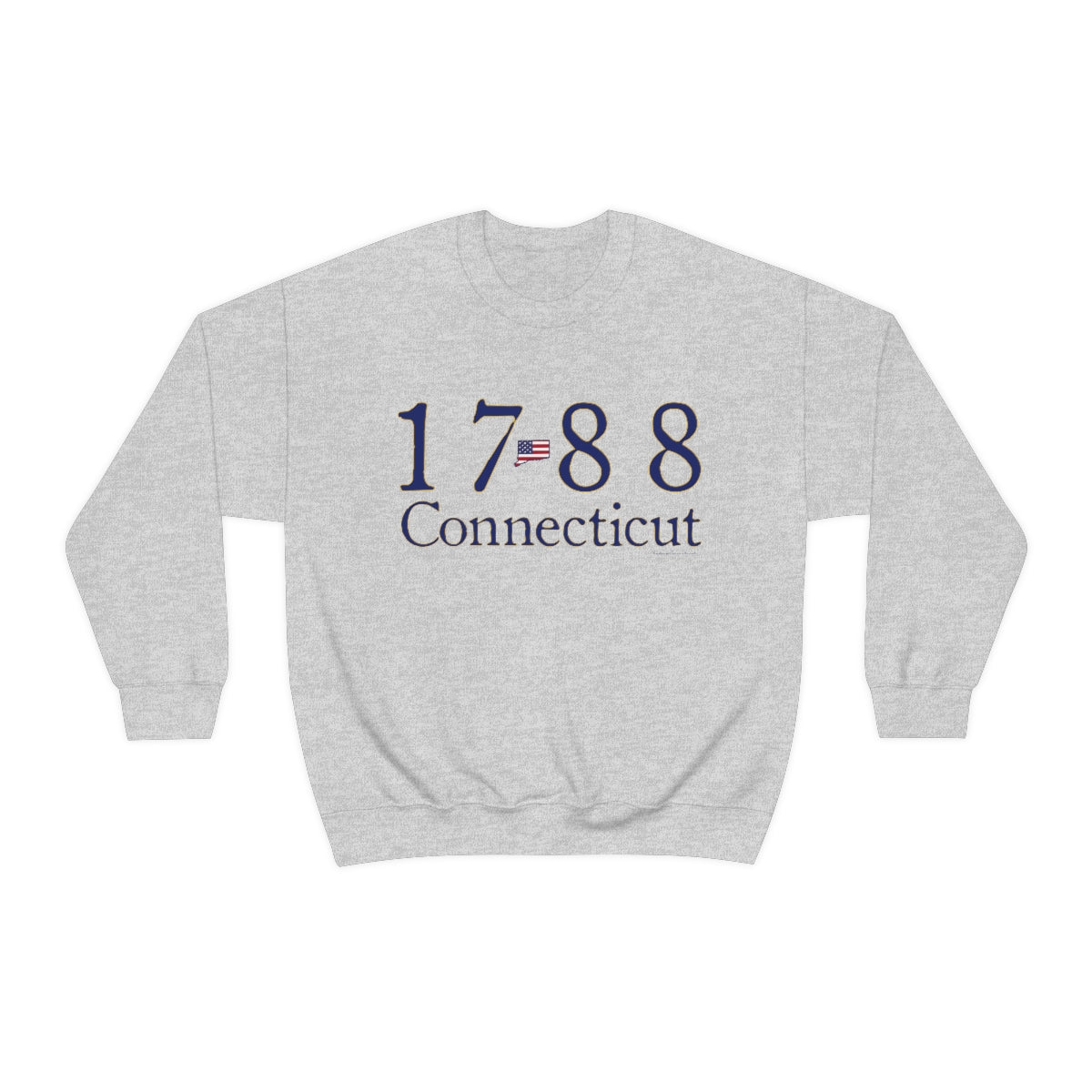 1788 Connecticut American Flag Unisex Heavy Blend™ Crewneck Sweatshirt